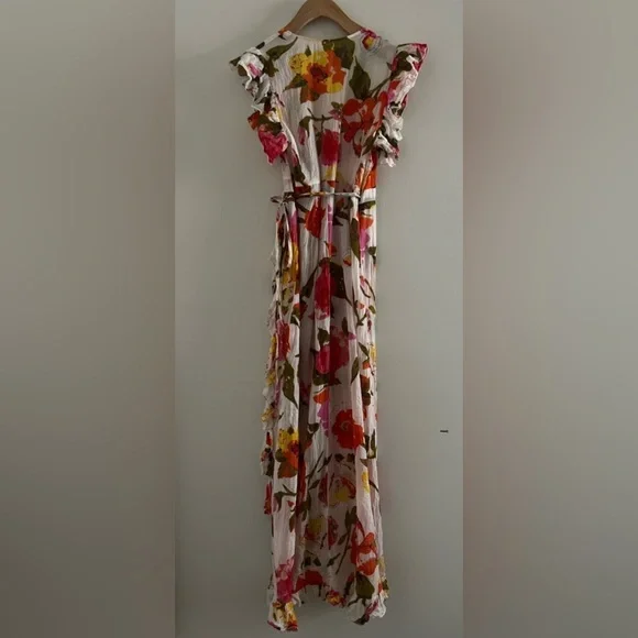 Sheer Floral Wrap Maxi Cover Up Gorgeous - Picture 2 of 3